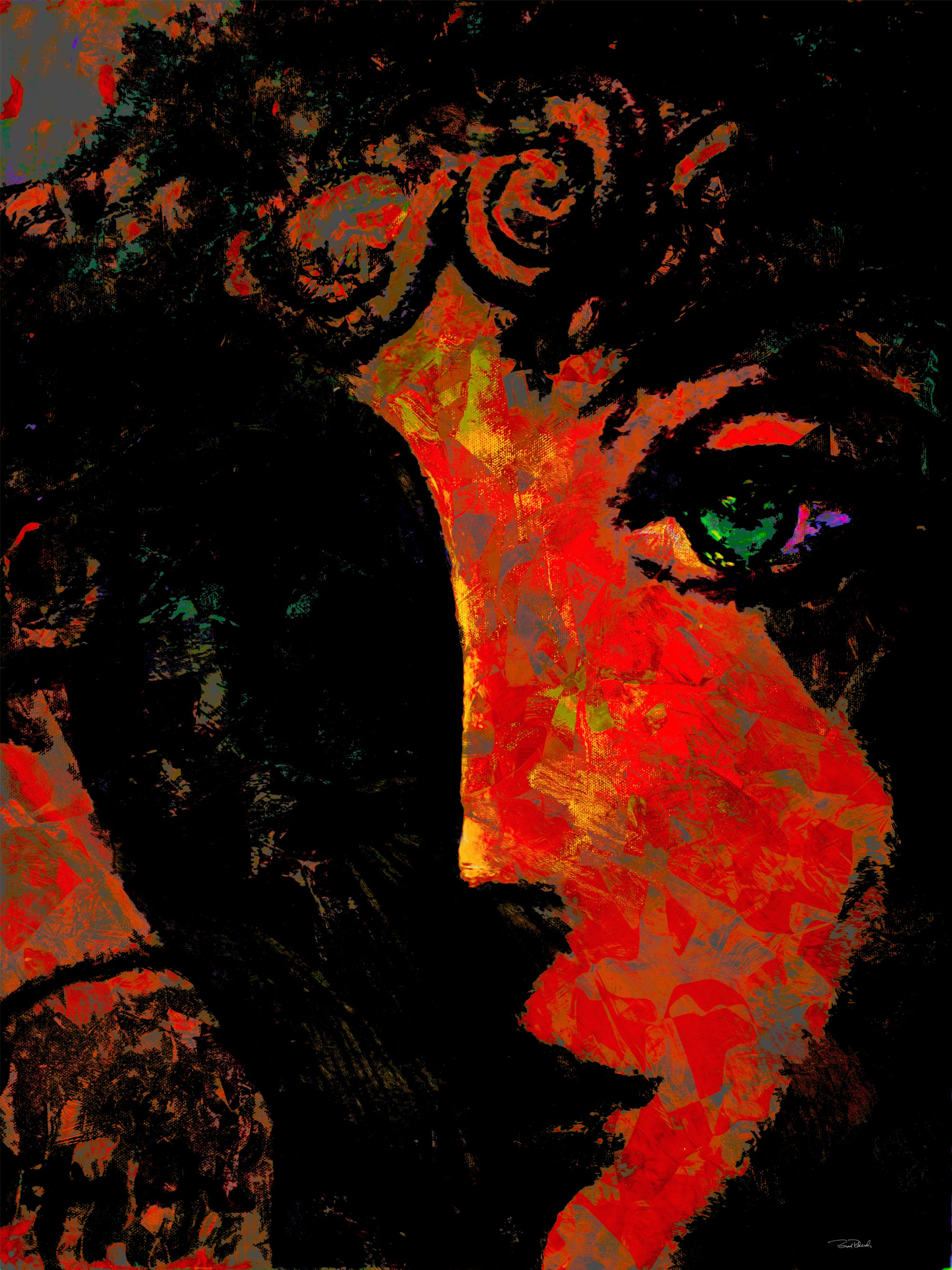 Nero2 54X72 Ink on Rag Paper Print