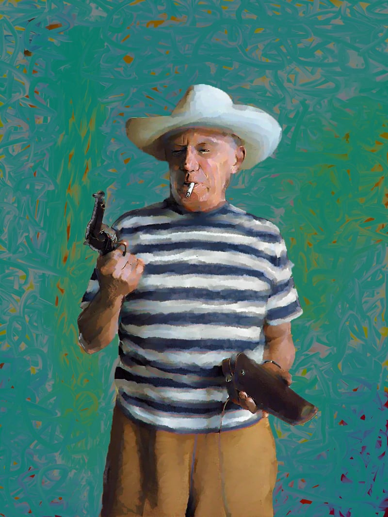 Picasso with a gun 21X28 